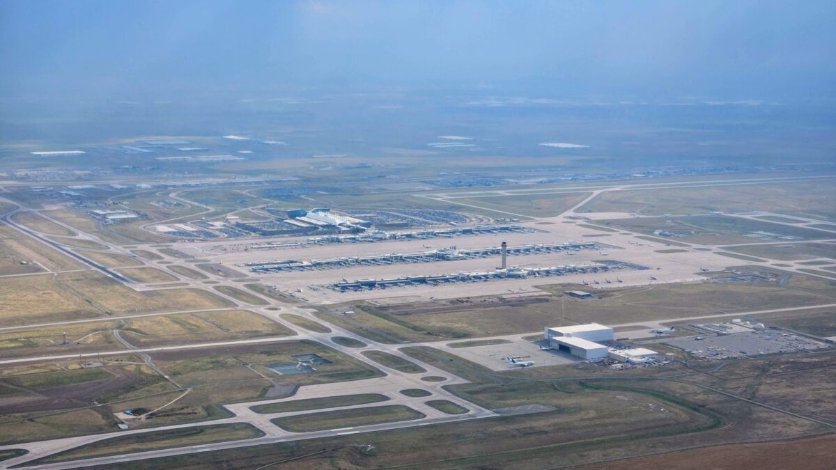 Denver International Airport aerial view used for FAA airport grants story