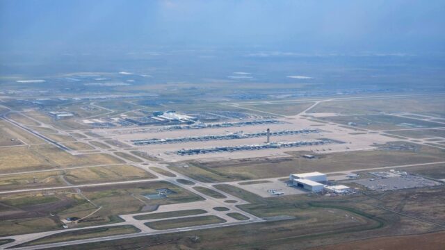 Denver International Airport aerial view used for FAA airport grants story